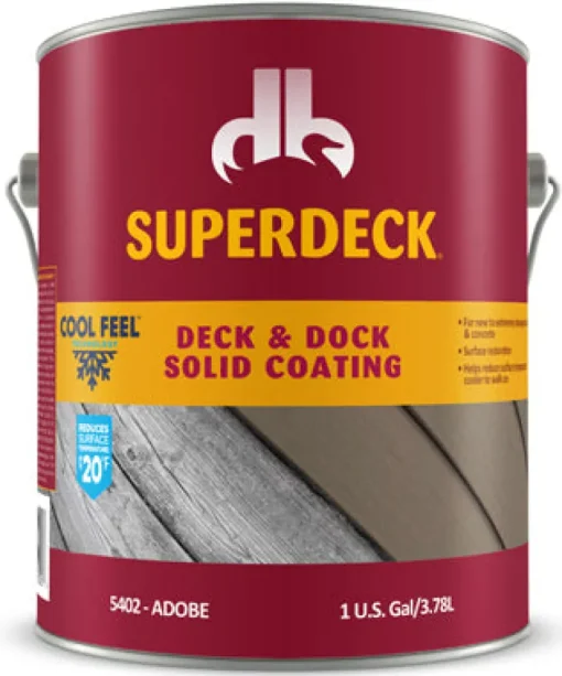 Superdeck Cool Feel Solid Adobe Acrylic Deck and Dock Stain 1 gal. (Pack of 4)