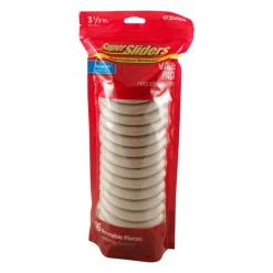 SuperSliders Beige Assorted in. Adhesive Plastic Chair Glide 16 pk