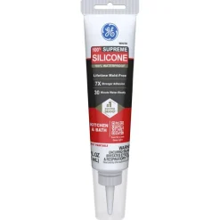 Supreme Silicone Kitchen & Bath Sealant- Squeeze, White, 2.8-oz. (Pack of 12)