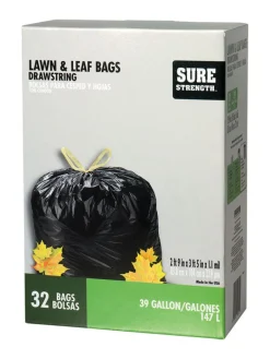 Sure Strength 39 gal Lawn & Leaf Bags Drawstring 32 pk