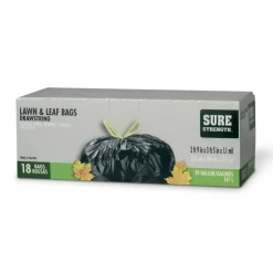Sure Strength 39 gal Lawn & Leaf Bags Drawstring 18 pk