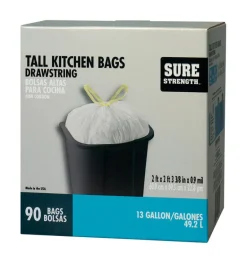 Sure Strength 13 gal Tall Kitchen Bags Drawstring 90 pk