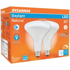 Sylvania Natural BR40 E26 (Medium) LED Floodlight Bulb Daylight 85 Watt Equivalence 2 pk