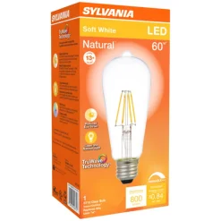 Sylvania TruWave ST19 E26 (Medium) LED Bulb Soft White 60 Watt Equivalence 1 pk