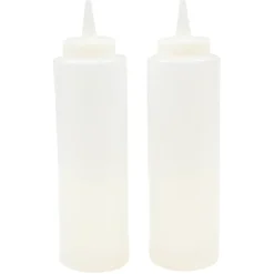 TableCraft BBQ Clear Polyethylene Squeeze Bottles 12 oz
