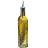 TableCraft Clear Glass/Steel Oil and Vinegar Bottle w/Pourer 16 oz