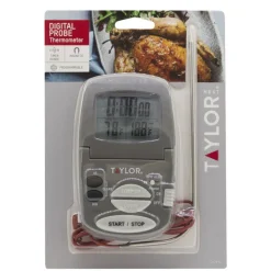Taylor Instant Read Digital Probe Thermometer w/ Alarm & Timer