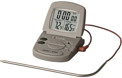 Taylor Instant Read Digital Probe Thermometer w/ Alarm & Timer