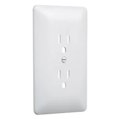TayMac Masque 2000 Series White 1 gang Plastic Duplex Wall Plate 5 pk
