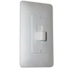 TayMac Masque White 1 gang Plastic Toggle Wall Plate 1 pk
