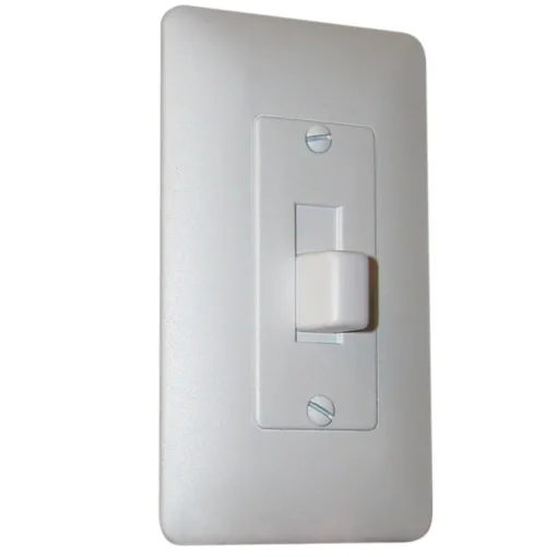 TayMac Masque White 1 gang Plastic Toggle Wall Plate 1 pk