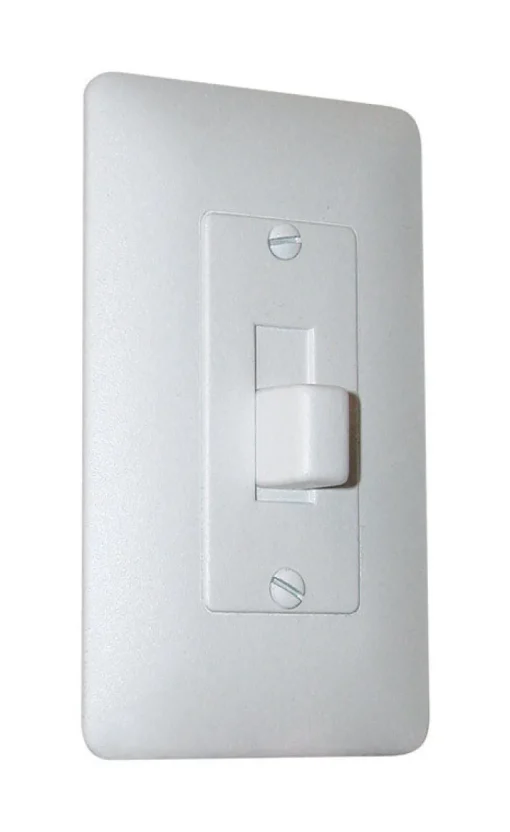 TayMac Masque White 1 gang Plastic Toggle Wall Plate 1 pk