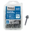 Teks No. 12 x 1-1/2 in. L Hex Washer Head Zinc-Plated Steel Roofing Screws 75 pk