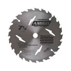 Tenryu Amigo 7-1/4 in. D X 5/8 in. Power Tool Tungsten Carbide Tipped Saw Blade 24 teeth 1 pc