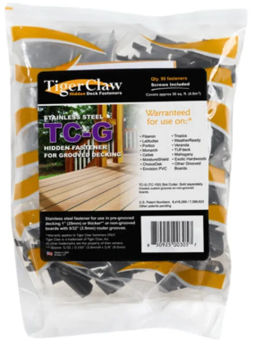 TigerClaw Hidden Deck Fastener 90 pk