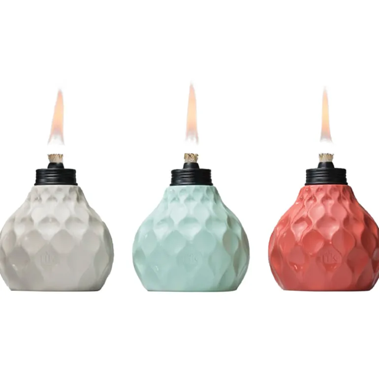 Tiki Assorted Glass 6 in. Seaside Escape Tabletop Torch (Pack of 6)