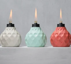 Tiki Assorted Glass 6 in. Seaside Escape Tabletop Torch (Pack of 6)