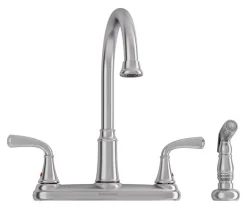 Tinley High Arc Kitchen Faucet With Spray, Dual-Control, Stainless Steel
