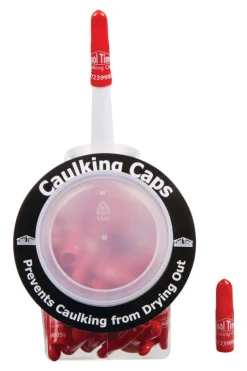 Tool Time Red Vinyl Industrial Reusable Caulking Caps (Pack of 75)