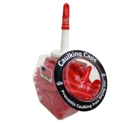 Tool Time Red Vinyl Industrial Reusable Caulking Caps (Pack of 75)