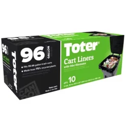 Toter 96 gal Cart Liner Quick Tie 10 pk