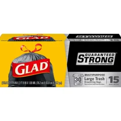 TRASH BGS DRWSTRING 15PK