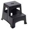 Tricam Plastic Black 2-Step Stool 325 lbs. Capacity, 19.25 H x 15.75 W x 16 D in.