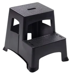 Tricam Plastic Black 2-Step Stool 325 lbs. Capacity, 19.25 H x 15.75 W x 16 D in.
