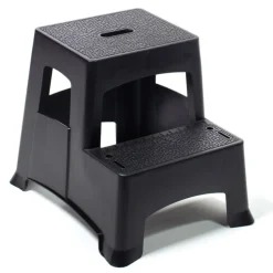 Tricam Plastic Black 2-Step Stool 325 lbs. Capacity, 19.25 H x 15.75 W x 16 D in.