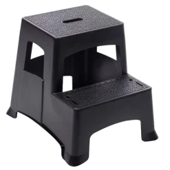 Tricam Plastic Black 2-Step Stool 325 lbs. Capacity, 19.25 H x 15.75 W x 16 D in.