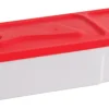 Trudeau Red/White Polypropylene Rectangle BPA-Free Snack'n Dip Container 7 oz.