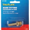 Tru-Flate Brass Barb Hose Fitting 1/4 in. Male 1 pc