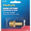 Tru-Flate Brass Barb Hose Fitting 3/8 in. Male 1 pc