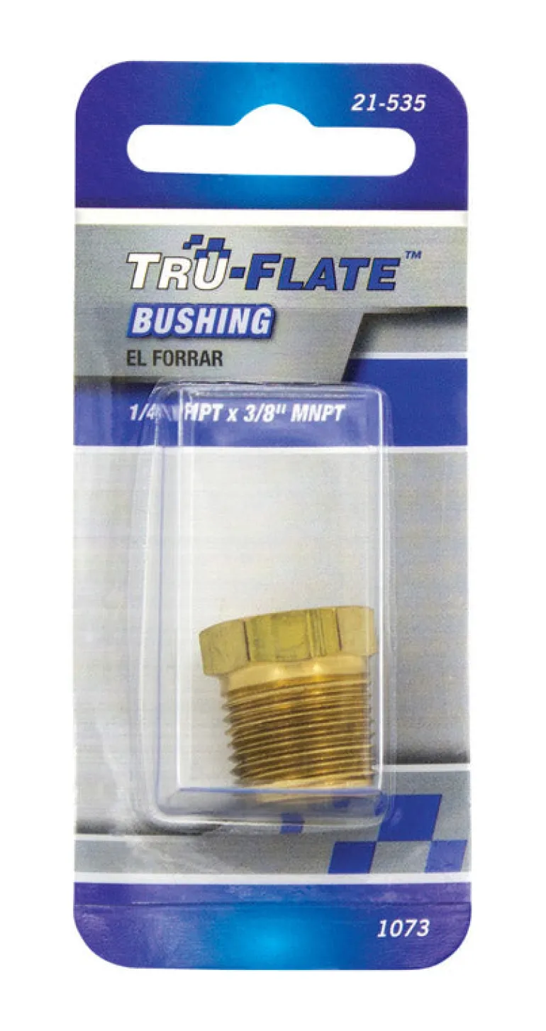 Tru-Flate Brass Bushing 1/4 in. 3/8 in. 1 pc