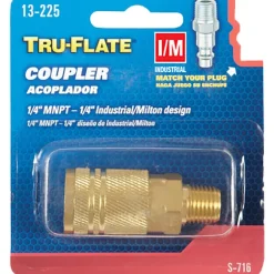 Tru-Flate Brass Quick Change Coupler 1/4 Male 1 pc