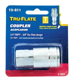 Tru-Flate Brass Quick Change Coupler 1/4 in. Female 1 pc