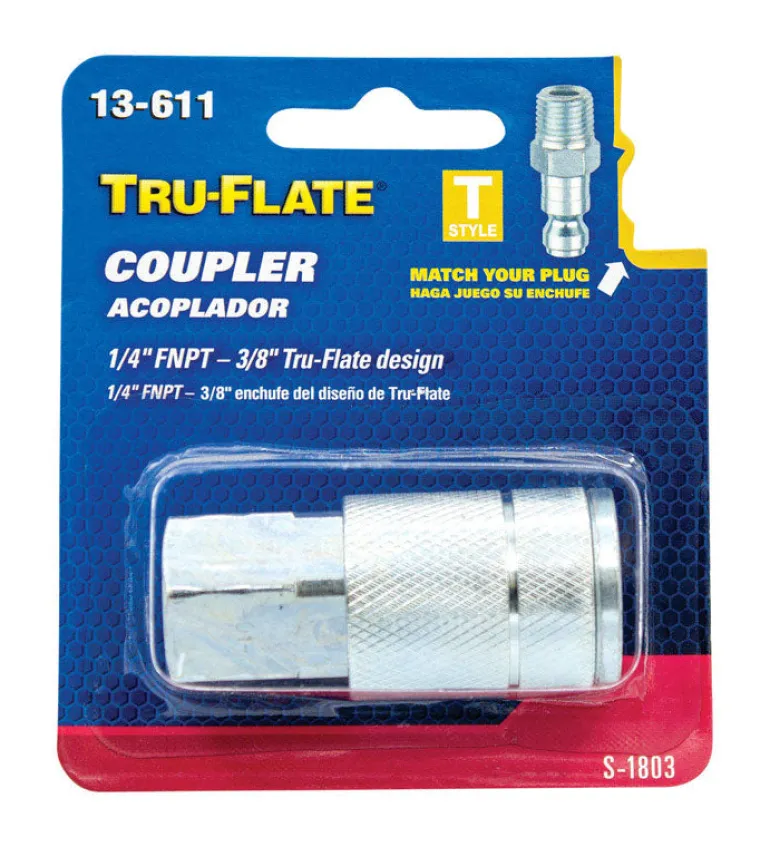 Tru-Flate Brass Quick Change Coupler 1/4 in. Female 1 pc