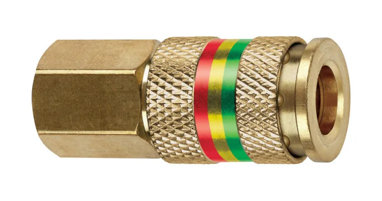 Tru-Flate Brass U-Style Universal Coupler 1/4 in. Female 1 pc. (Pack of 10)