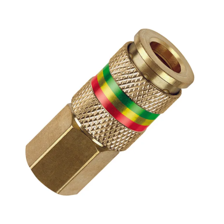 Tru-Flate Brass U-Style Universal Coupler 1/4 in. Female 1 pc. (Pack of 10)