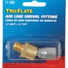 Tru-Flate Brass/Steel Air Line Swivel Fitting 1/4 in. Male 2 pc