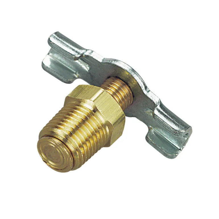 Tru-Flate Brass/Steel Drain Cock 1/8 in. Male NPT 1 pc.