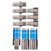 Tru-Flate HI FLO Aluminum Air Coupler and Plug Set 1/4 in. Female 10 pc