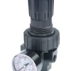 Tru-Flate Plastic/Steel Compact Regulator with Gauge 3/8 in. NPTF 125 psi 1 pc
