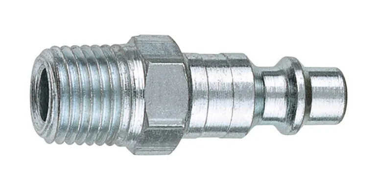 Tru-Flate Steel 1/4 in. I/M Style Plug 3/8 in. Male 1 pc