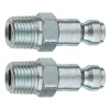 Tru-Flate Steel 1/4 in. T-Style Plug 1/4 in. Male 2 pc