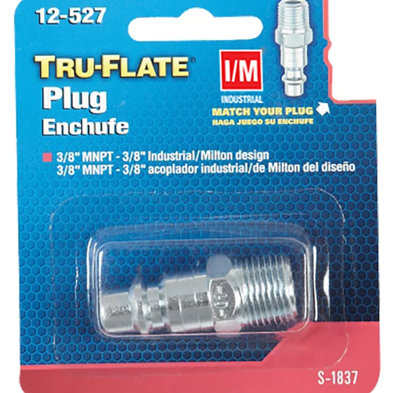 Tru-Flate Steel Air Plug 3/8 in. Male 1 pc