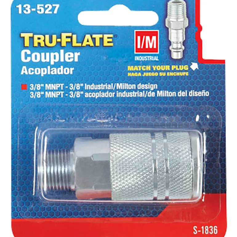 Tru-Flate Steel Quick Change Coupler 3/8 in. Male 1 pc