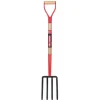 Truper 4 Tine Steel Spading Fork 30 in. Wood Handle