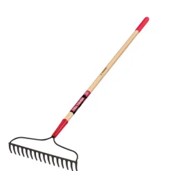 Truper Tru-Tough 59.75 in. 16 Tine Steel Bow Rake Wood Handle (Pack of 6)