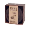 Twine Brown Wood Wine Glass Topper Plate (Pack of 6)